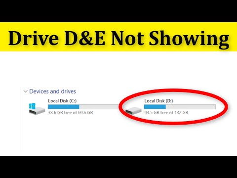 How To Fix (D Drive Or E Drive) Not Showing My Computer || (E Drive Or D Drive) Missing My Computer