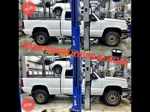 1.5-2" LEVELING KIT INSTALL, 2005 CHEVY SILVERADO, ROUGH COUNTRY KIT