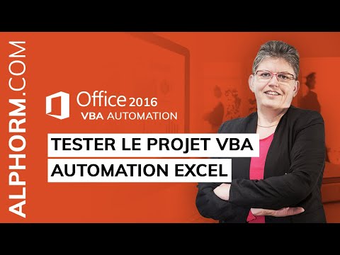 Comment tester le projet VBA Automation EXCEL sous Office 2016