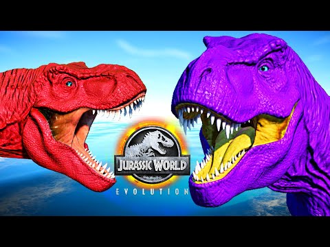 Stegoceratops Color Pack vs Tyrannosaurus Rex Color Pack Jurassic World Evolution Mods Dinosaurs