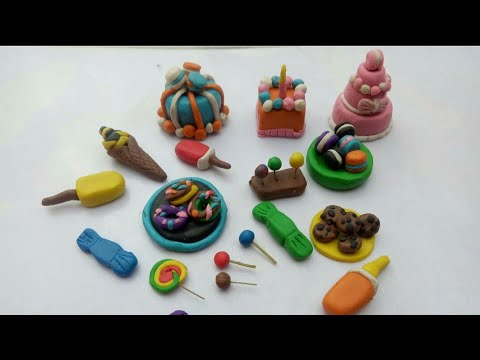 Diy how to Make realistic food items with Polymer clay, chocolate,cake ice cream