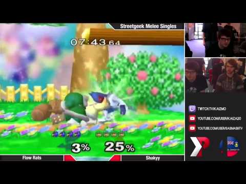 Streetgeek 14.08 - Flow Rats (Falco) vs Shakyy (Ice Climbers) - SSBM
