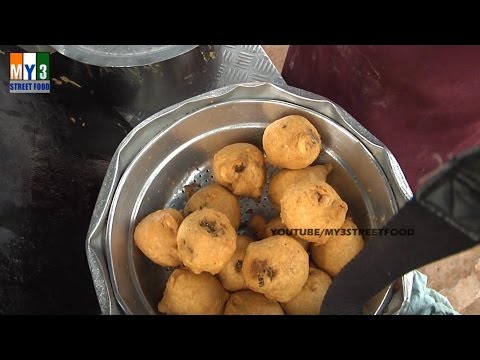 Potato Fritters | Potato Curry Stuffed Dumplings | Aloo BHajji Making | Potato Fritters street food