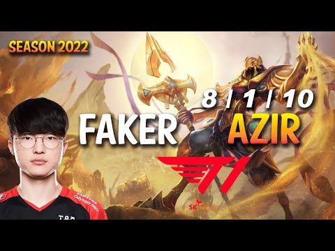 T1 Faker AZIR vs SYNDRA Mid - KR Ranked
