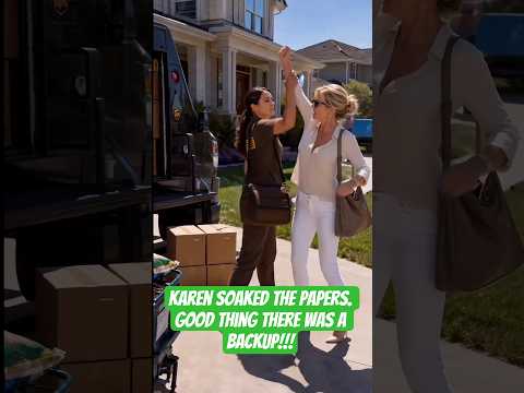 Karen soaked papers.Good thing there was a backup#vairalvideo #shewasready #mrswomax #instantkarma