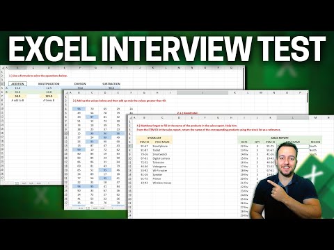 Can You Pass This Excel Test for Job Interview Free File 4 Questions from Beginner to Advanced