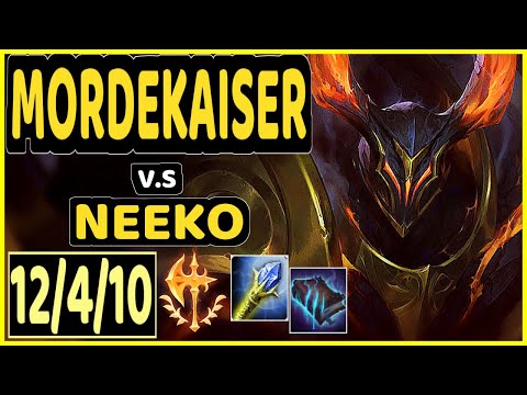CRIS (MORDEKAISER) vs NEEKO - QUADRAKILL 12/4/10 KDA TOP GAMEPLAY - NA Ranked GRANDMASTER