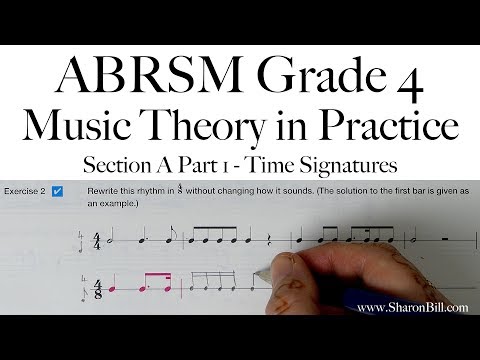 ABRSM Grade 4 Music Theory Section A Part 1 Time Signatures with Sharon Bill