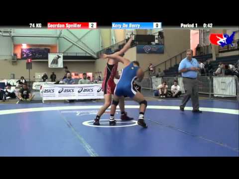 Geordan Speiller vs. Kory De Berry at 2013 ASICS University Nationals - GR