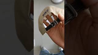 Polo khaki Beige leather hat