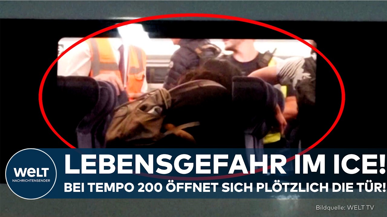 HORRORFAHRT IM ICE: Bei Tempo 200 öffnet sich plötzlich die Tür! Stundenlanges Bangen um Passagiere!