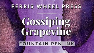 💜✨ Purple Shimmer Fountain Pen Ink Swatching & Comparison 🎡 Gossiping Grapevine FWP