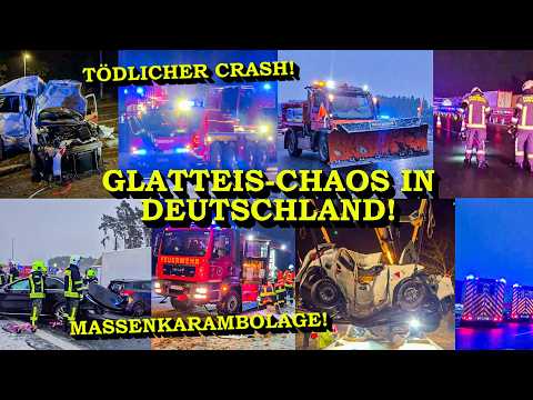+++ MASSIVER EISREGEN SORGT FÜR GLATTEIS +++ MASSENKARAMBOLAGE | VERLETZTE & TODESOPFER | GROSSALARM