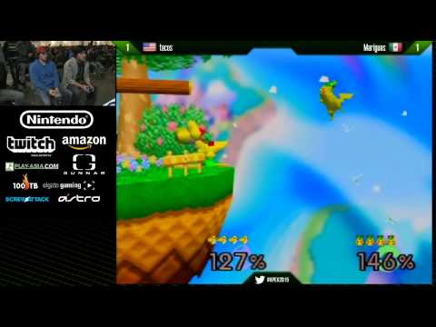Apex 2015 - SSB64 - Top 16 - tacos vs Mariguas / COG Wizzrobe vs TR3G Fox