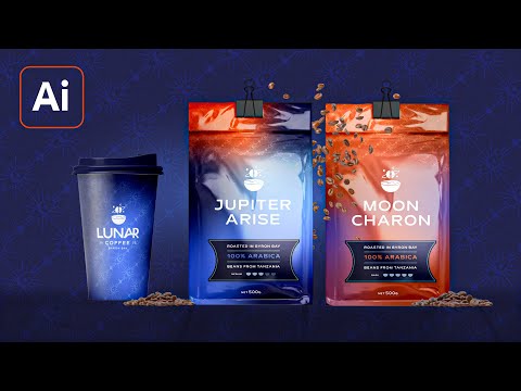 Design a Space Themed Cafe Brand - Logo Design Process