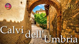 Calvi dell'Umbria (Umbria), Italy【Walking Tour】History in Subtitles - 4K