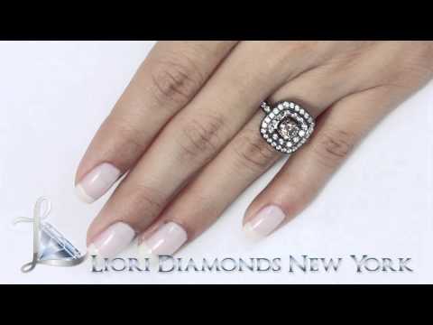FD-046 - 1.76 Carat Natural Fancy Chocolate Brown Diamond Engagement Ring 14k Black Gold
