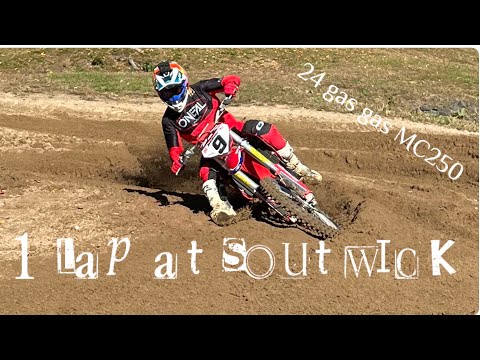 1 lap at Southwick on a 2024 fuel injected GAS GAS MC 250 2stroke