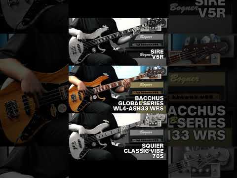 SIRE V5R VS Bacchus WL4-ASH33 WRS VS Squier Vibe 70s Bass Demo