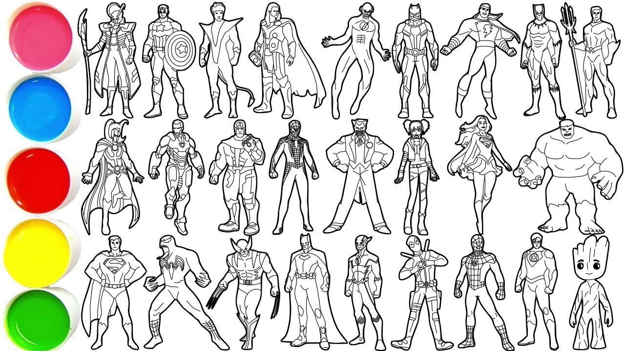 Draw 26 Legendary Superheroes in Minutes - Spider-Man, Iron Man, Batman, Superman, Thor & others