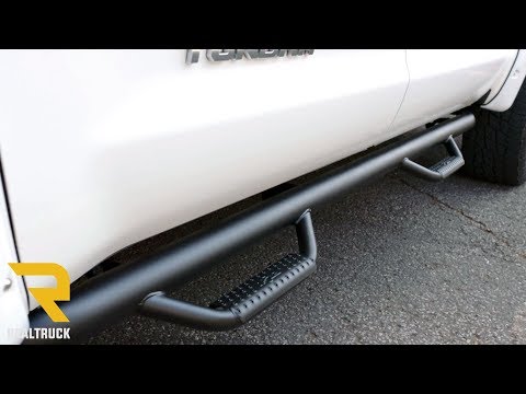 N-Fab Black Hooped Wheel to Wheel Nerf Bars Fast Facts on a 2014 Toyota Tundra