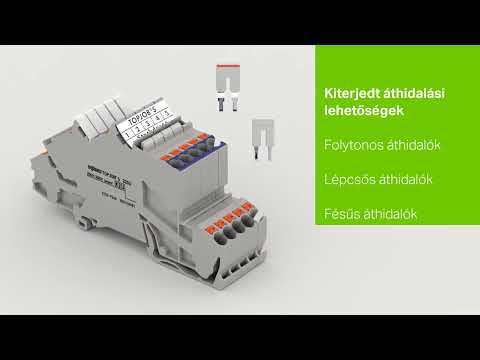 Sínre szerelhető többszintes WAGO sorkapcsok épületvillamossági elosztókhoz