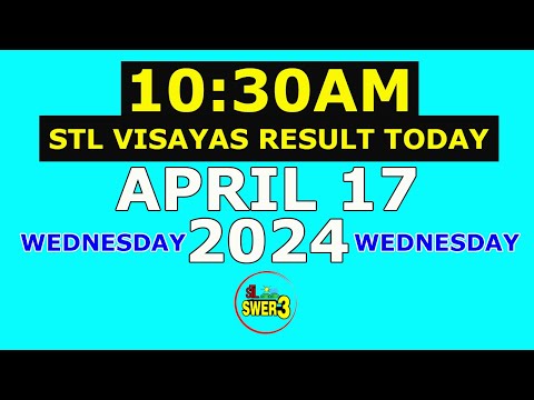 10:30am STL Visayas Result Today April 17 2024 (Wednesday)