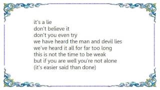 King&#39;s X - Don&#39;t Believe It It&#39;s Easier Said Than Done Lyrics