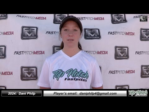 2024 Dani Philp Catcher and First Base Softball Skills Video - Top Notch Fastpitch