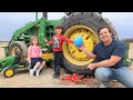 Using tractors on the farm to crush everything | Tractors for kids