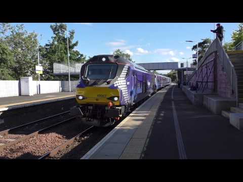 (HD) Scotrail 68007 Powers away from Inverkeithing Working 2G18 7/8/15.