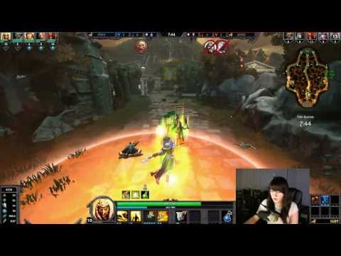 Stream Stuff w/ Facecam: SMITE Conquest Gameplay w/ Ashh Part 1 - Ra Solo Lane