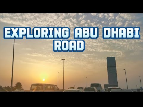 Dirigindo pela estrada de Abu Dhabi