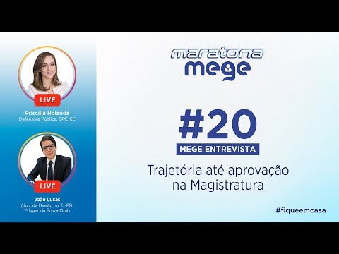 Maratona Mege - Priscilla Holanda e João Lucas (Trajetória até aprovação na Magistratura).