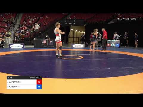 53 Kg Consi 4 - Dominique Parrish, Sunkist Kids Wrestling Club Vs Alisha Howk, Sunkist Kids Wrestl