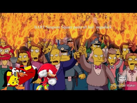BART Simpson Square pants all hail negaduck
