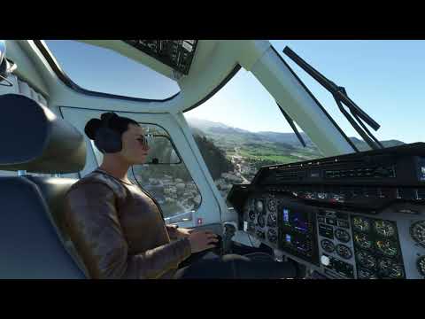 Short flight in the Bell 222b around Lake Bled Slovenia
