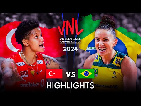 🇹🇷 TURKIYE vs BRAZIL 🇧🇷 | Highlights | Women's VNL 2024