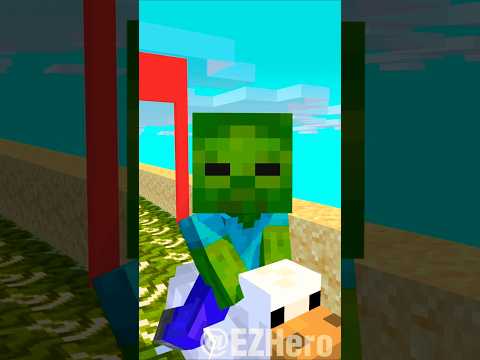 Italian Brainrot Run with Chicken Jockey & Steve (Hadal Ahbek - Issam Alnajjar) #minecraftanimation