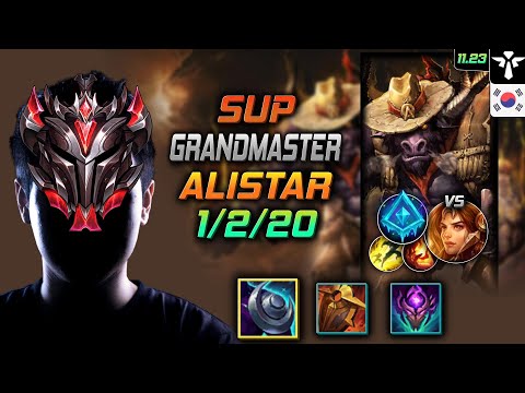 GrandMaster Alistar Support vs Leona - 천상계 서폿 알리스타 저녁갑주 빙결 - LOL KR 11.23