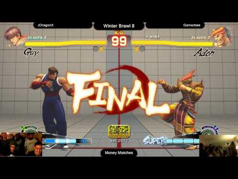 SSF4AE @ Winter Brawl 8 Salty Suite - JDragonX (Guy) vs AVM Gamerbee (Adon)