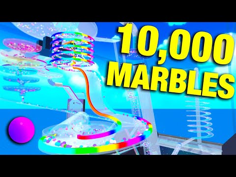 I SENT 10,000 MARBLES into this HUGE MARBLE RUN!!! - Marble World