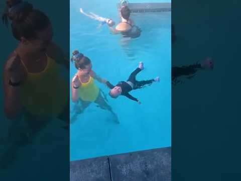 INFANT SURVIVAL SWIM LESSON | Throwing baby in