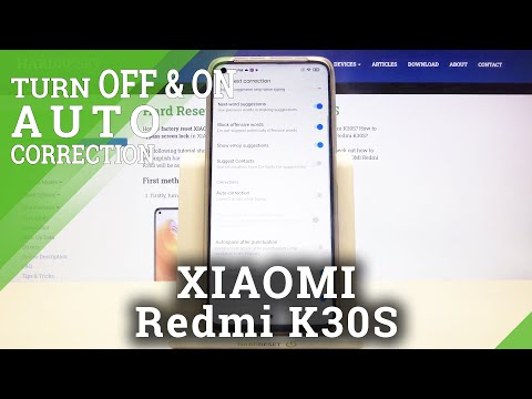 Disable / Enable Auto-Correct on Xiaomi Redmi K30s