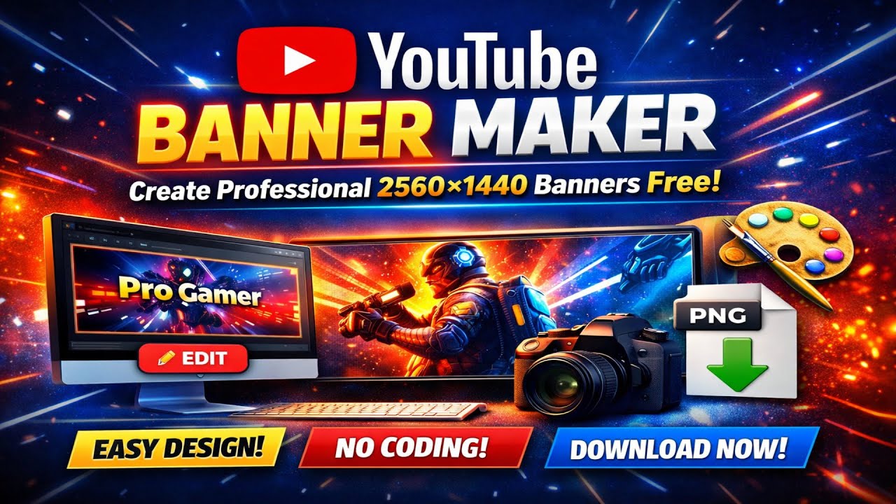 YouTube Banner Maker – Create Pro Banners Online Easily Smalltoolai
