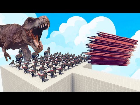 100x DINOSAUR + 3x GIANT DINOSAUR vs EVERY GODS - Totally Accurate Battle Simulator TABS
