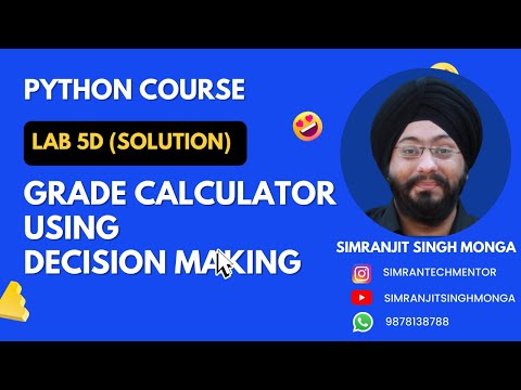 Lab 5d Result Calculation Solution Solution Python Program Simranjit Singh Monga