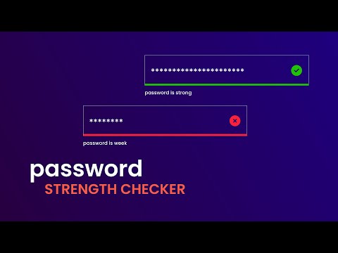 Password Strength Checker Html Css Javascript