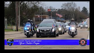 Funeral Procession &amp; Last Call for Shreveport Police Officer Chateri Payne