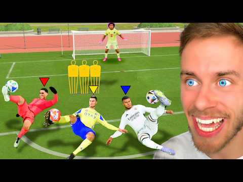 Ich habe 100 FALLRÜCKZIEHER gegen einen RIESEN TORWART geschossen & ___ getroffen! 👀🚀